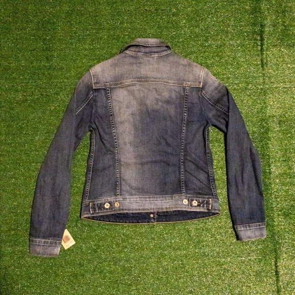 LEVIS TRUCKER JACKET WOMENS BUTTON UP LIGHT BLUE DENIM WASHED RETRO SIZE MED - Picture 6 of 7
